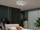 LED design mennyezeti lámpa 40W, 3300 lm, 3000K-6500K, IP20, fém-akril - J1308/W