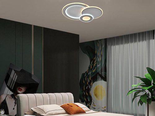 LED design mennyezeti lámpa 40W, 3300 lm, 3000K-6500K, IP20, fém-akril - J1308/W