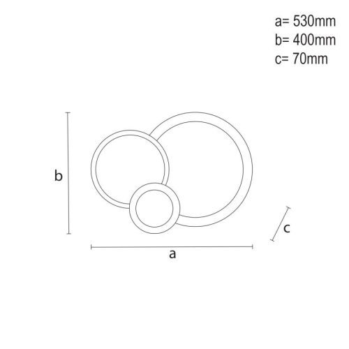 LED design mennyezeti lámpa 40W, 3300 lm, 3000K-6500K, IP20, fém-akril - J1308/W