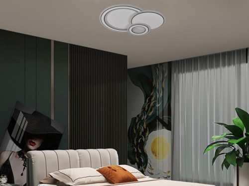 LED design mennyezeti lámpa 40W, 3300 lm, 3000K-6500K, IP20, fém-akril - J1308/W