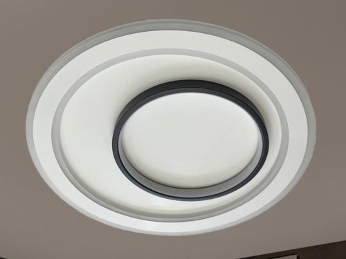 LED design mennyezeti lámpa 85W, 6800 lm, 3000K-6500K, IP20, fém-akril - J1309/W