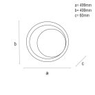 LED design mennyezeti lámpa 85W, 6800 lm, 3000K-6500K, IP20, fém-akril - J1309/W