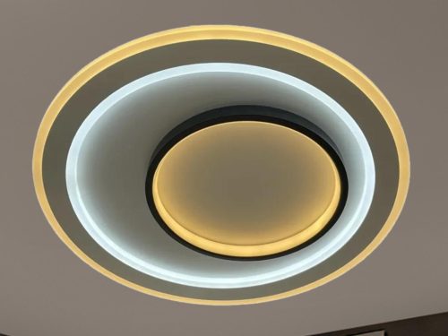 LED design mennyezeti lámpa 85W, 6800 lm, 3000K-6500K, IP20, fém-akril - J1309/W