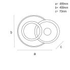 LED design mennyezeti lámpa 105W, 8700lm, 3000-6500K, Ø499mm, IP20 - J1311/WB