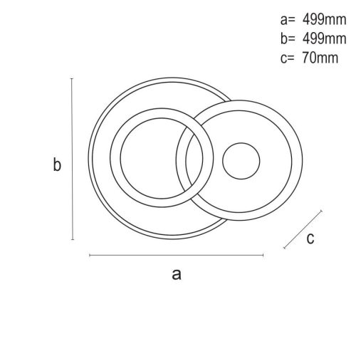 LED design mennyezeti lámpa 105W, 8700lm, 3000-6500K, Ø499mm, IP20 - J1311/WB