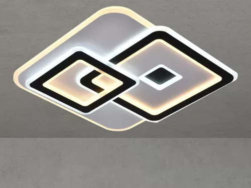 LED design mennyezeti lámpa 145W, 11800lm, 3000-6500K, 499x499mm, IP20 - J1312/WB