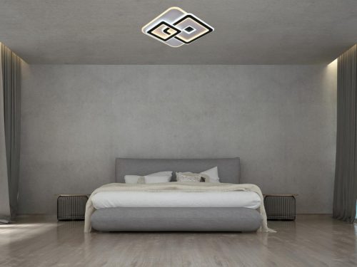 LED design mennyezeti lámpa 145W, 11800lm, 3000-6500K, 499x499mm, IP20 - J1312/WB