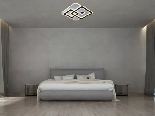 LED design mennyezeti lámpa 145W, 11800lm, 3000-6500K, 499x499mm, IP20 - J1312/WB