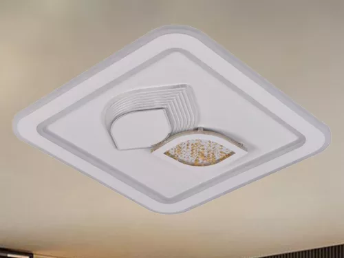 LED design mennyezeti lámpa 95W, 7600lm, 3000-6500K, 499x499mm, IP20 - J1313/W