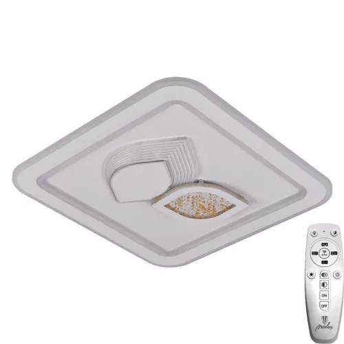 LED design mennyezeti lámpa 95W, 7600lm, 3000-6500K, 499x499mm, IP20 - J1313/W