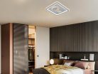 LED design mennyezeti lámpa 95W, 7600lm, 3000-6500K, 499x499mm, IP20 - J1313/W