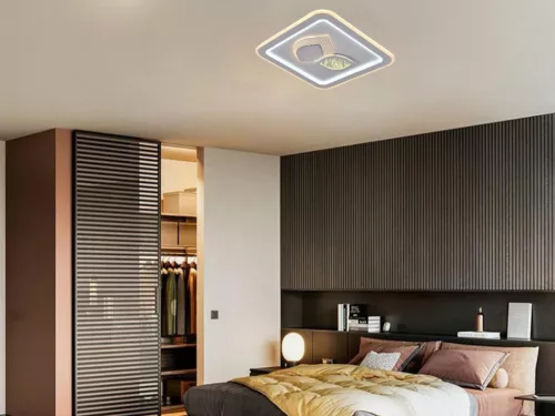 LED design mennyezeti lámpa 95W, 7600lm, 3000-6500K, 499x499mm, IP20 - J1313/W