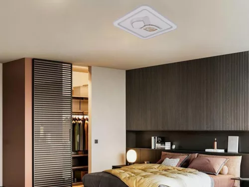 LED design mennyezeti lámpa 95W, 7600lm, 3000-6500K, 499x499mm, IP20 - J1313/W