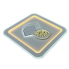 LED design mennyezeti lámpa 95W, 7600lm, 3000-6500K, 499x499mm, IP20 - J1313/W