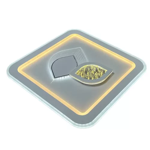 LED design mennyezeti lámpa 95W, 7600lm, 3000-6500K, 499x499mm, IP20 - J1313/W