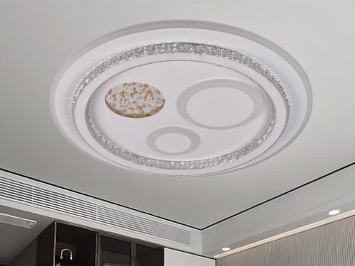LED design mennyezeti lámpa 110W, 8900lm, 3000-6500K, Ø499mm, IP20 - J1314/W
