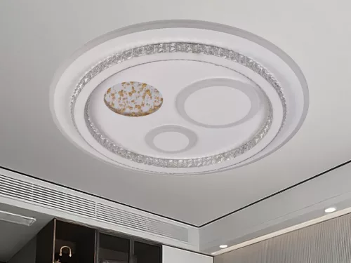 LED design mennyezeti lámpa 110W, 8900lm, 3000-6500K, Ø499mm, IP20 - J1314/W