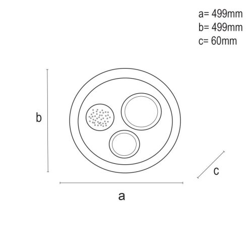 LED design mennyezeti lámpa 110W, 8900lm, 3000-6500K, Ø499mm, IP20 - J1314/W