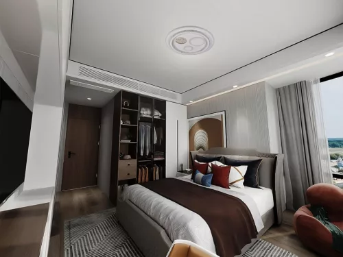 LED design mennyezeti lámpa 110W, 8900lm, 3000-6500K, Ø499mm, IP20 - J1314/W