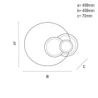 LED design mennyezeti lámpa 80W, 6400lm, 3000-6500K, Ø499mm, IP20 - J1315/W