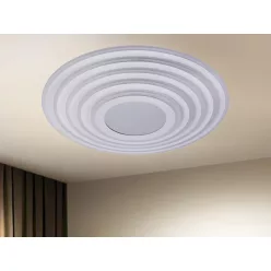   LED design mennyezeti lámpa 140W, 11200lm, 3000-6500K, Ø499mm, IP20 - J1316/W