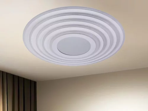 LED design mennyezeti lámpa 140W, 11200lm, 3000-6500K, Ø499mm, IP20 - J1316/W