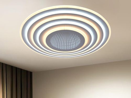 LED design mennyezeti lámpa 140W, 11200lm, 3000-6500K, Ø499mm, IP20 - J1316/W
