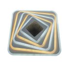 LED design mennyezeti lámpa 150W, 12300lm, 3000-6500K, 499x499mm, IP20 - J1317/W