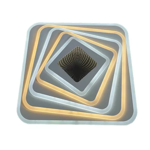 LED design mennyezeti lámpa 150W, 12300lm, 3000-6500K, 499x499mm, IP20 - J1317/W