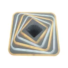 LED design mennyezeti lámpa 150W, 12300lm, 3000-6500K, 499x499mm, IP20 - J1317/W