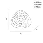 LED design mennyezeti lámpa 130W, 10400lm, 3000-6500K, 499x499mm, IP20 - J1318/W