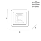 LED design mennyezeti lámpa 105W, 8400lm, 3000-6500K, 499x499mm, IP20 - J1322/W