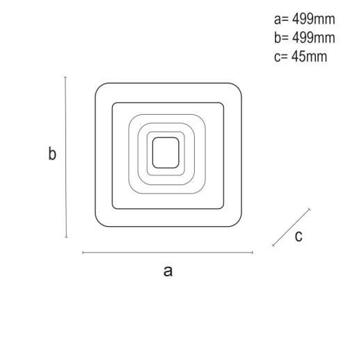 LED design mennyezeti lámpa 105W, 8400lm, 3000-6500K, 499x499mm, IP20 - J1322/W