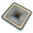 LED design mennyezeti lámpa 105W, 8400lm, 3000-6500K, 499x499mm, IP20 - J1322/W