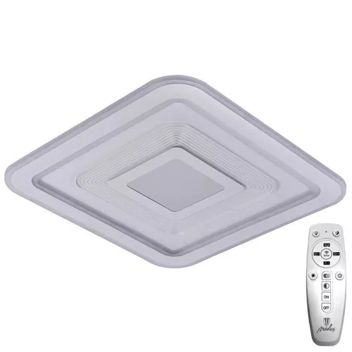 LED design mennyezeti lámpa 105W, 8400lm, 3000-6500K, 499x499mm, IP20 - J1322/W