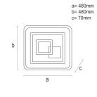 LED design mennyezeti lámpa 110W, 5500lm, 3000K-6500K, IP20 - J1323/B