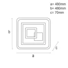 LED design mennyezeti lámpa 110W, 5500lm, 3000K-6500K, IP20 - J1323/B