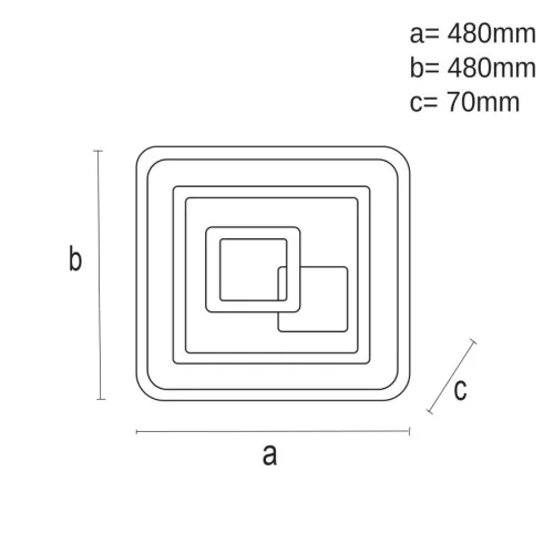 LED design mennyezeti lámpa 110W, 5500lm, 3000K-6500K, IP20 - J1323/B