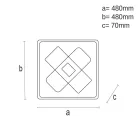 LED design mennyezeti lámpa 90W, 4500lm, 3000K-6500K, IP20 - J1326/B