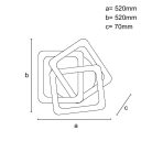 LED design mennyezeti lámpa 130W, 9000 lm, 3000K–6500K, IP20 - J1327/W