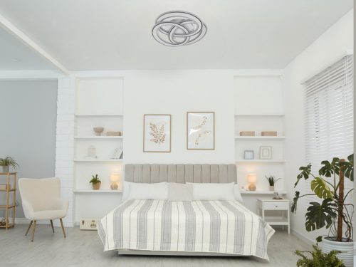 LED design mennyezeti lámpa 130W, 9000 lm, 3000K–6500K, IP20 - J1328/W