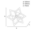 LED design mennyezeti lámpa 130W, 9000 lm, 3000K–6500K, IP20 - J1329/W