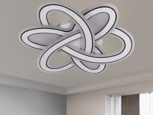 LED design mennyezeti lámpa 130W, 9000 lm, 3000K-6500K, IP20, 520x520x70mm - J1330/W