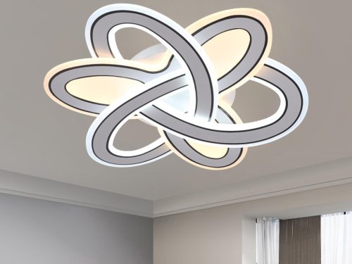 LED design mennyezeti lámpa 130W, 9000 lm, 3000K-6500K, IP20, 520x520x70mm - J1330/W