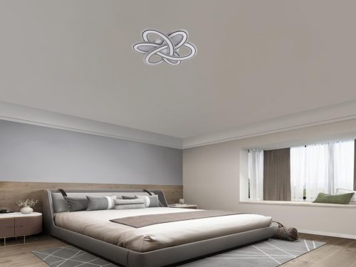 LED design mennyezeti lámpa 130W, 9000 lm, 3000K-6500K, IP20, 520x520x70mm - J1330/W