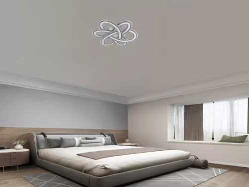 LED design mennyezeti lámpa 130W, 9000 lm, 3000K-6500K, IP20, 520x520x70mm - J1330/W