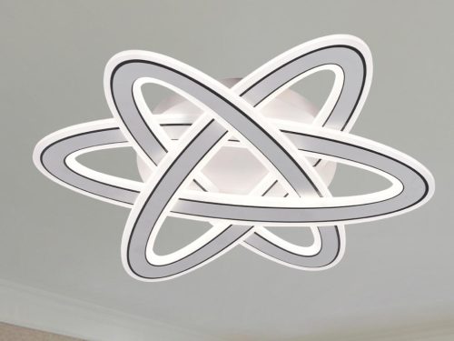 LED design mennyezeti lámpa 130W, 9000 lm, 3000K-6500K, IP20, 520x520x70mm - J1331/W