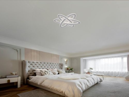 LED design mennyezeti lámpa 130W, 9000 lm, 3000K-6500K, IP20, 520x520x70mm - J1331/W