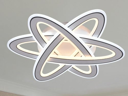 LED design mennyezeti lámpa 130W, 9000 lm, 3000K-6500K, IP20, 520x520x70mm - J1331/W