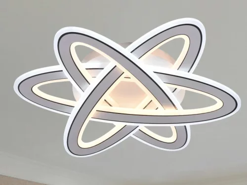 LED design mennyezeti lámpa 130W, 9000 lm, 3000K-6500K, IP20, 520x520x70mm - J1331/W